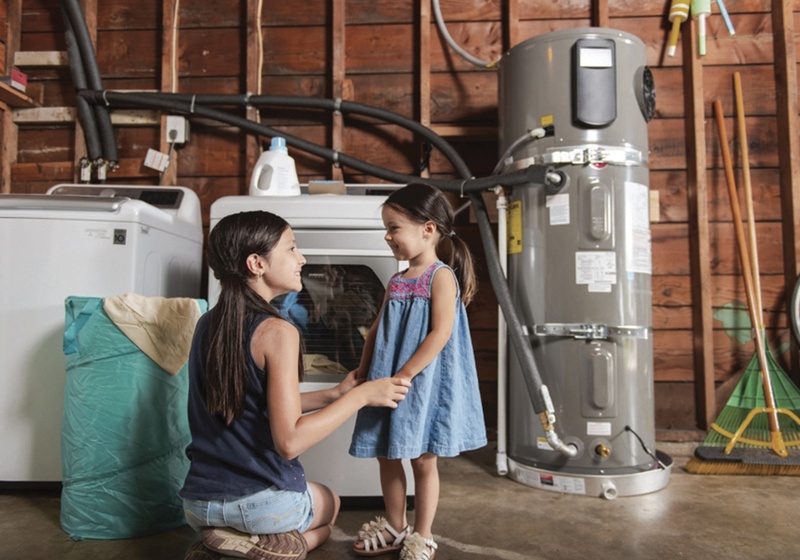heat pump water heater installation in basement