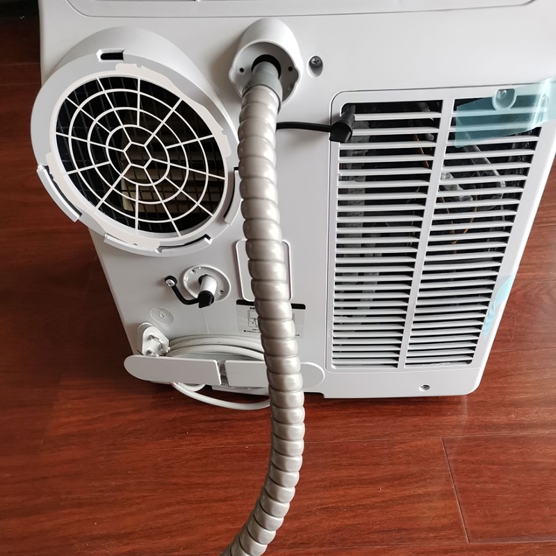 draining portable air conditioner with hose